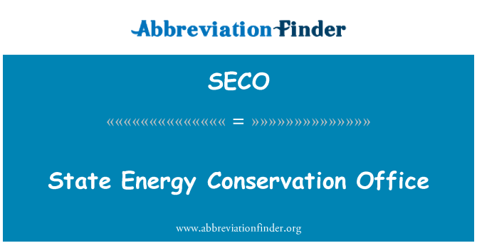 SECO: Bureau de Conservation d'énergie État