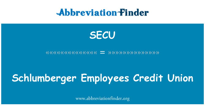 SECU: Schlumberger zaměstnanců družstevní záložna