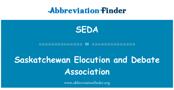 SEDA: ساسکچیوان خطابت اور بحث ایسوسی ایشن