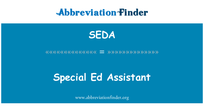 SEDA: Asistan Ed espesyal