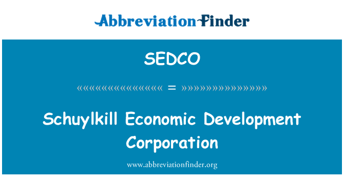 SEDCO: Schuylkill hospodársky rozvoj Corporation