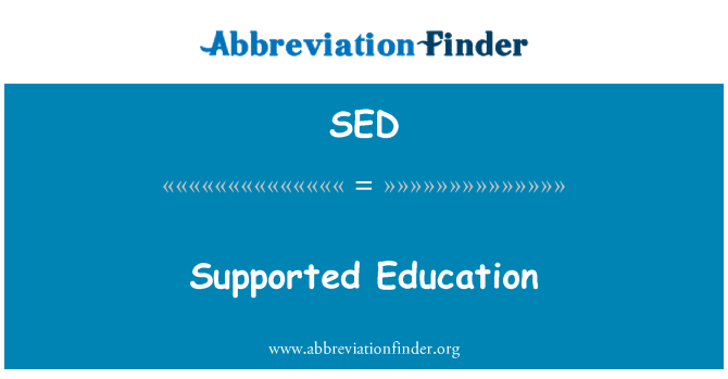 SED: Edukazzjoni appoġġati