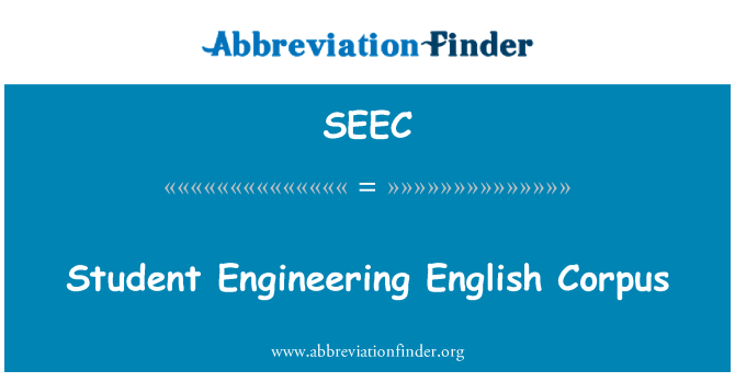 SEEC: Student Engineering English Corpus