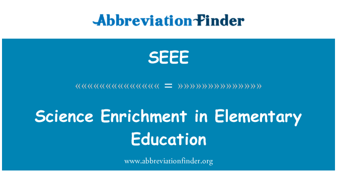 SEEE: Enriquiment de ciència a educació primària