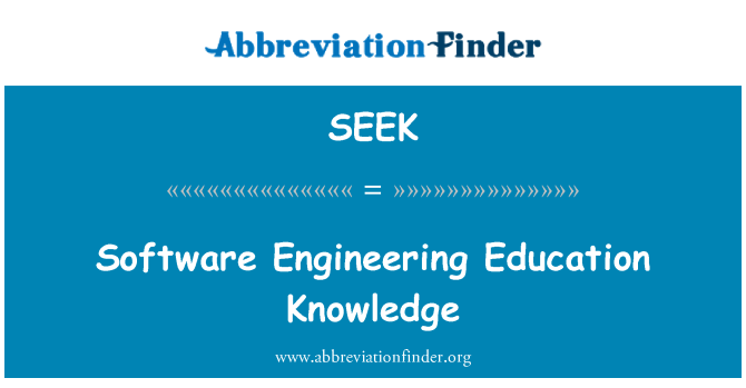 SEEK: Software Engineering Education Knowledge