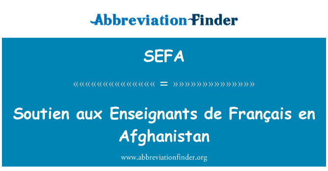 SEFA: Soutien aux Enseignants de Français en Afganistán
