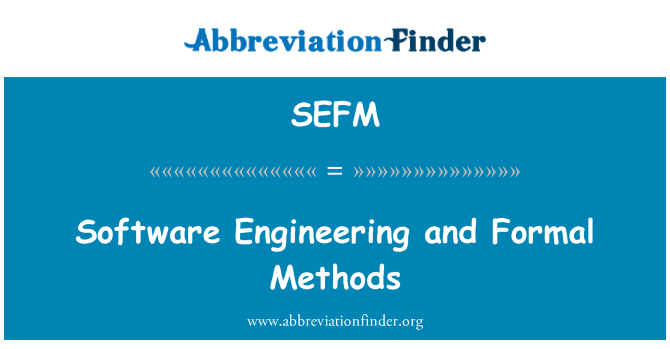 SEFM: Software Engineering och formella metoder