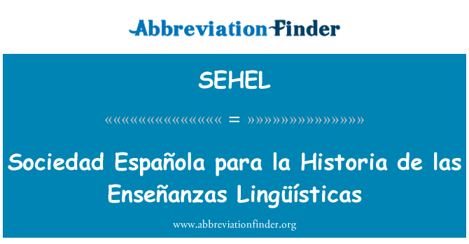 SEHEL: Sociedad Española para la Historia de las Enseñanzas Lingüísticas