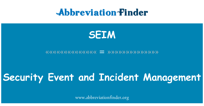 SEIM: Varnostnega dogodka in obvladovanja incidentov