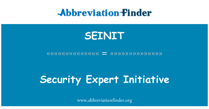 SEINIT: Initiative de sécurité Expert