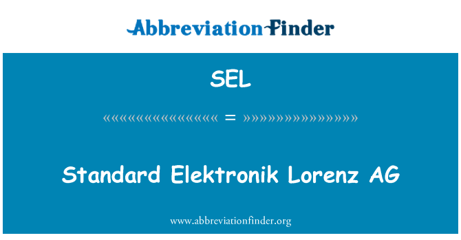 SEL: Πρότυπο Elektronik Lorenz AG