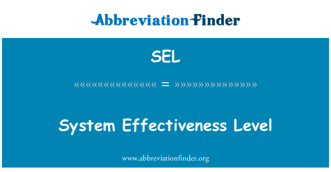 SEL: 系統效能水準
