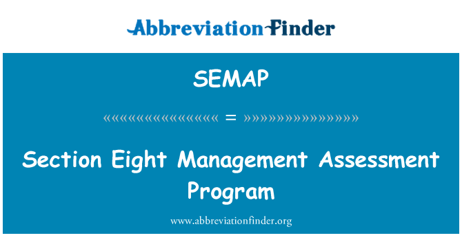 SEMAP: Programme d'évaluation de huit section gestion
