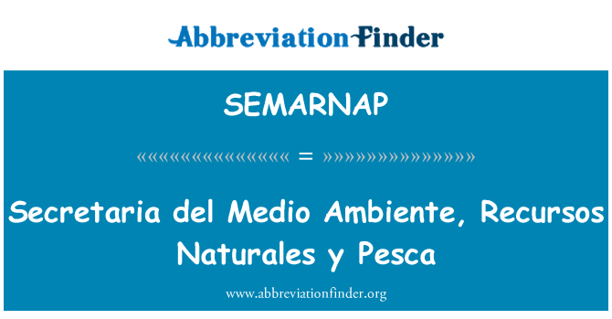 SEMARNAP: Secretaria del Medio Ambiente, Recursos Naturales y Pesca