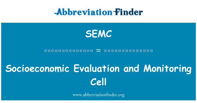 SEMC: Penilaian sosioekonomi dan pemantauan sel