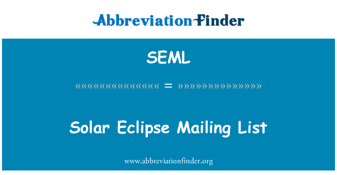 SEML: Lista de correo de Eclipse solar