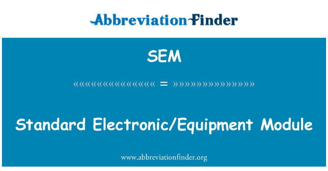 SEM: Modulul standard/echipamente electronice