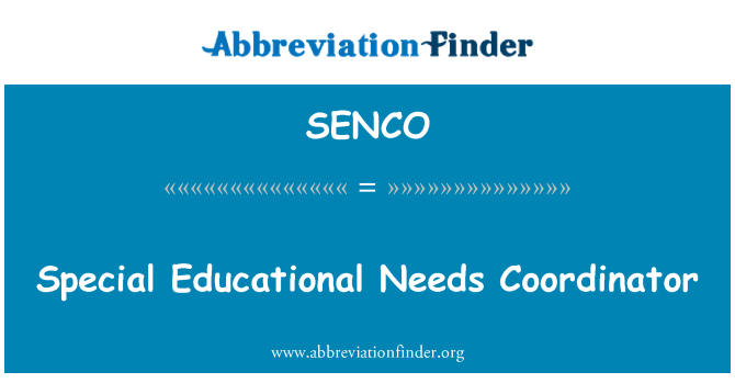 SENCO: विशेष शैक्षिक आवश्यकता समन्वयक