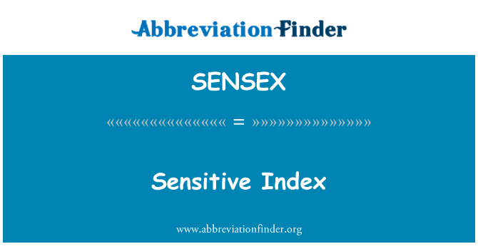 SENSEX: Mynegai sensitif
