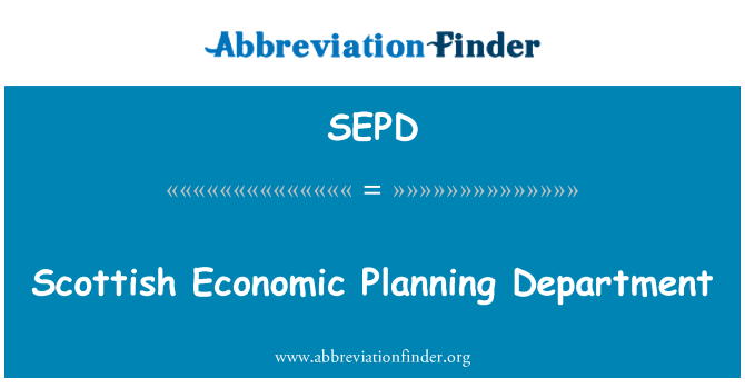 SEPD: Schotse economische Planning departement
