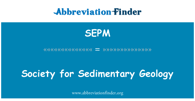 SEPM: Society for sedimenttikivien geologia