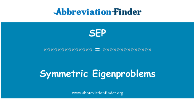 SEP: Eigenproblems simetrik