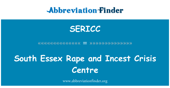 SERICC: مركز الأزمة سفاح القربى والاغتصاب اسيكس جنوب
