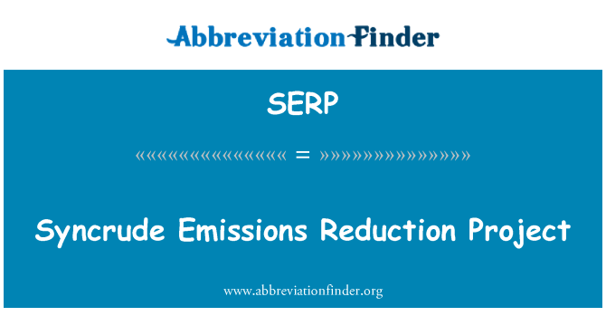 SERP: Projekt snižování emisí Syncrude
