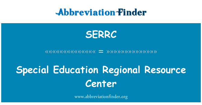 SERRC: Edikasyon espesyal rejyon Resource Center