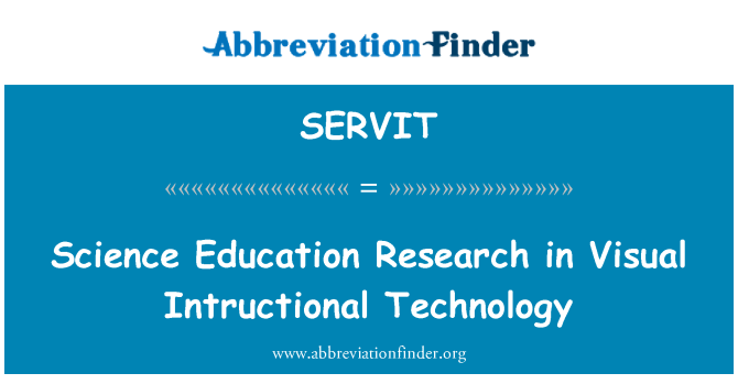 SERVIT: L'educació científica en la tecnologia Visual de Intructional