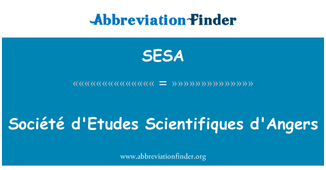 SESA: Société d'Etudes Scientifiques d'Angers