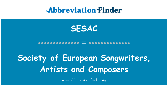 SESAC: Společnost evropských textařů, umělců a skladatelů