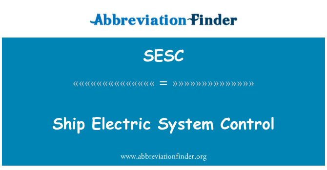 SESC: Loď elektrický systém ovládání