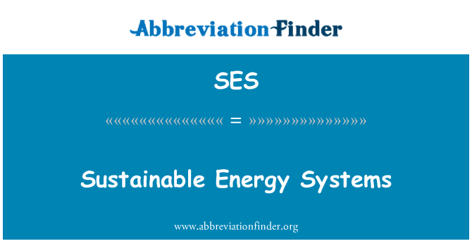 SES: Sistemi ta ' enerġija sostenibbli