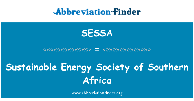 SESSA: Nachhaltige Energie Society of Southern Africa