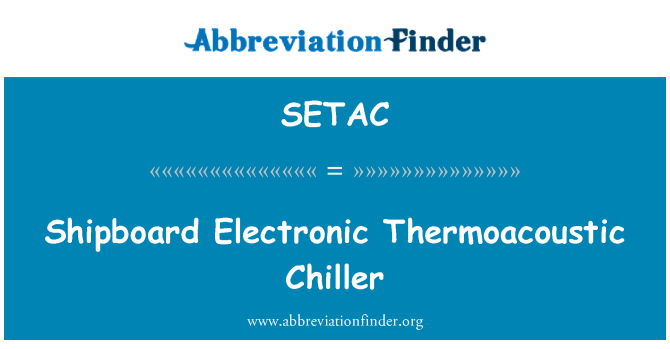 SETAC: Palubný elektronický Thermoacoustic chladiča