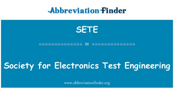 SETE: Společnost pro elektronické testování inženýrství