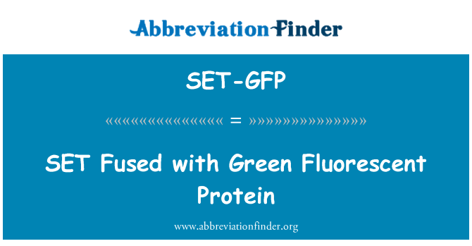 SET-GFP: हरी फ्लोरोसेंट प्रोटीन के साथ आपस में जुड़े सेट