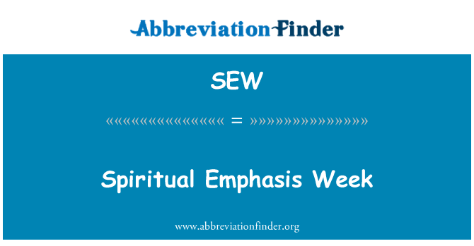 SEW: L' spirituelle semèn