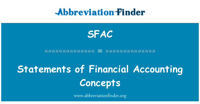 SFAC: Declaraciones de conceptos de contabilidad financiera