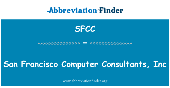 SFCC: San Francisco компютърни консултанти, Inc