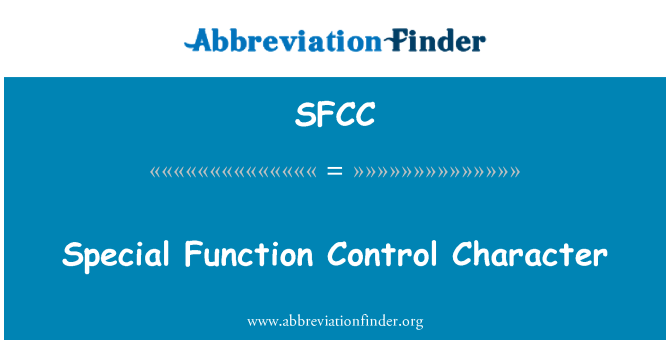 SFCC: विशेष समारोह नियंत्रण वर्ण