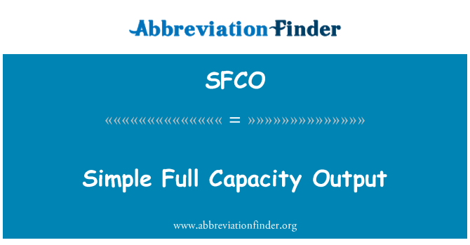 SFCO: Salida plena capacidad simple