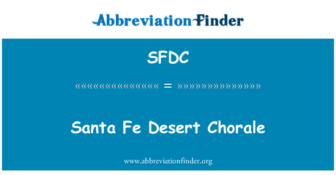 SFDC: Santa Fe Desert Chorale