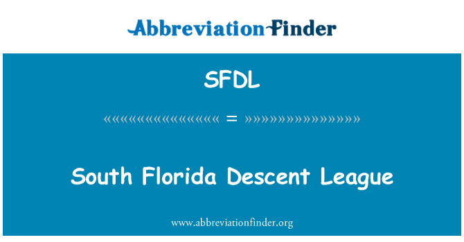 SFDL: Südflorida Abstieg League