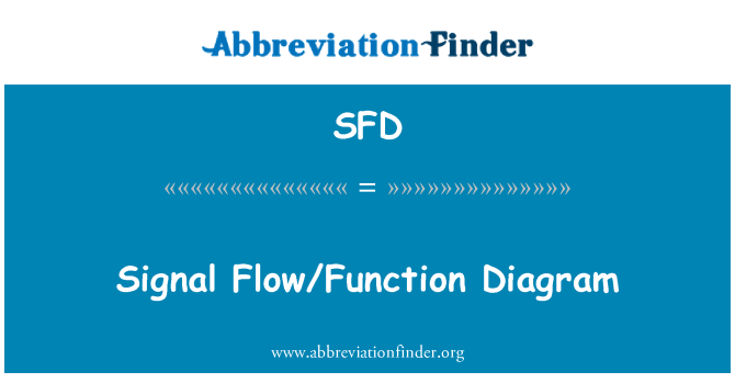 SFD: Signal Flow/Function Diagram