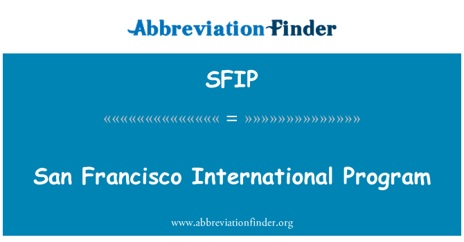 SFIP: San Francisco pwogram entènasyonal