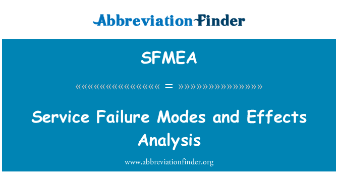 SFMEA: Service Failure Modes and Effects Analysis