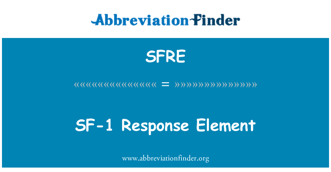 SFRE: Elemento de SF-1 resposta
