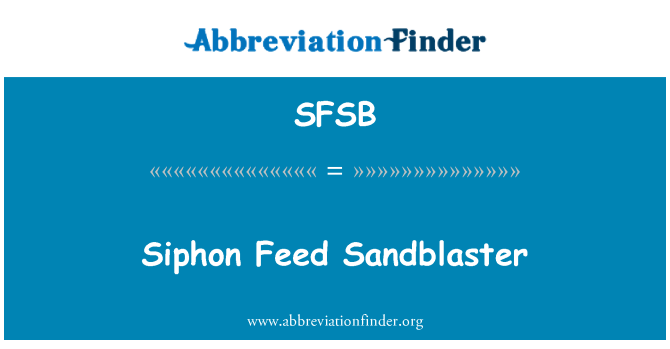 SFSB: Sandblaster għalf sifun
